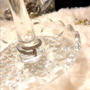 Silver 925 ring size 8 nail